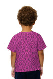 Kids Lace Black Hotpink