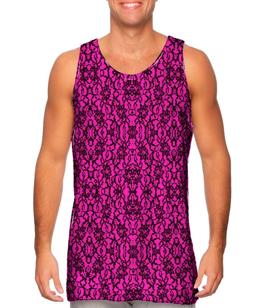 Lace Black Hotpink&nbsp;Mens Tank Top