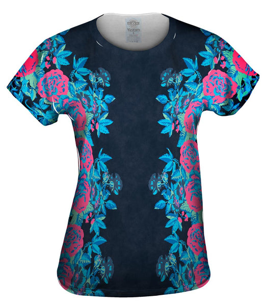 Floral Print Navy Womens Top