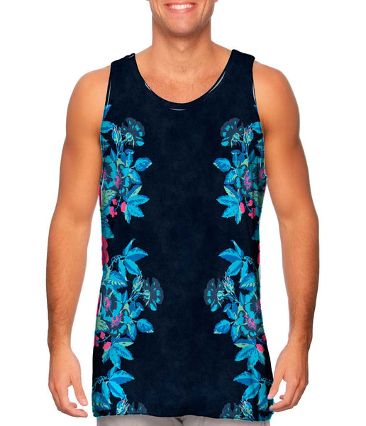 Floral Print Navy&nbsp;Mens Tank Top