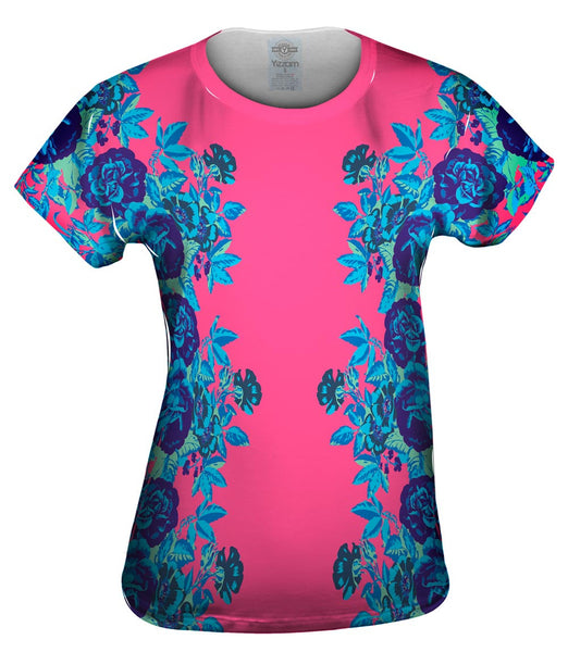Floral Print Pink Womens Top | Yizzam