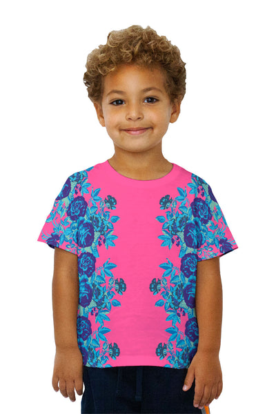 Kids Floral Print Pink Kids T-Shirt