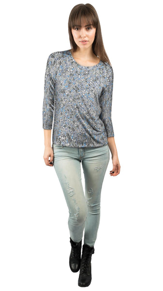 Diamond Bling&nbsp;Womens 3/4 Sleeve
