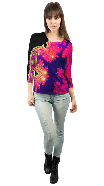 Fractal Spiral Cleft&nbsp;Womens 3/4 Sleeve