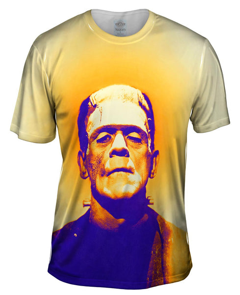 Frankensteins Monster Purple And Orange Mens T-Shirt