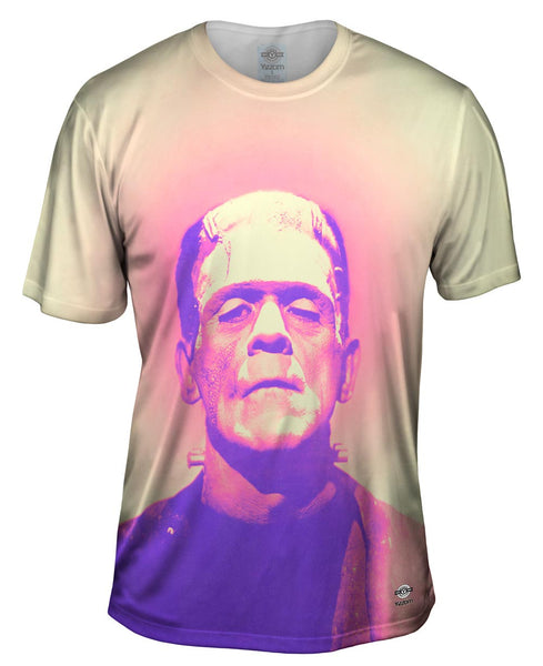 Popart Frankenstein Monster Pastel Mens T-Shirt