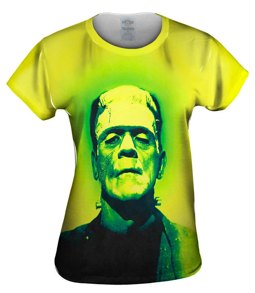 Popart Frankenstein Monster Yellow And Green Womens Top