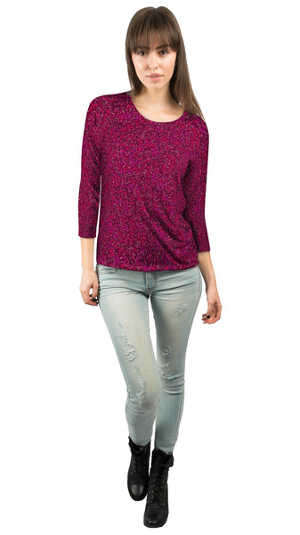 Purple Ruby Treasure&nbsp;Womens 3/4 Sleeve