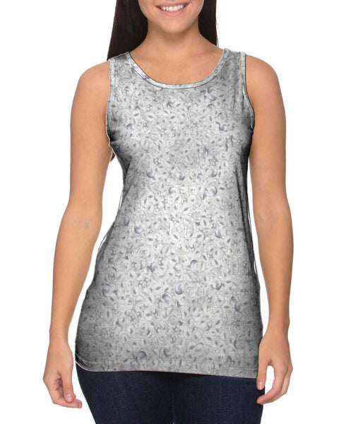 White Pearls Delight Womens Tank Top