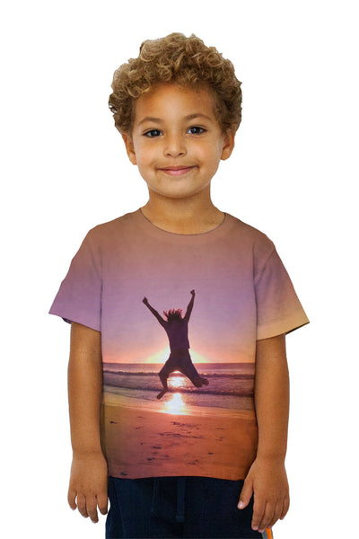 Kids Beach Jumping Kids T-Shirt