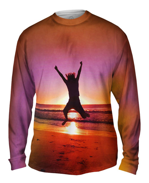 Beach Jumping Mens Long Sleeve