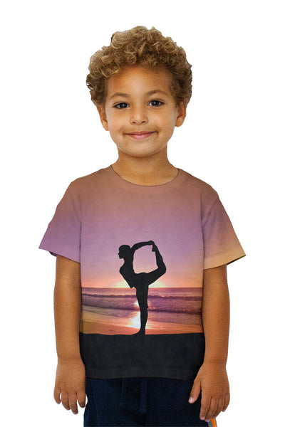 Kids Beach Yoga Kids T-Shirt