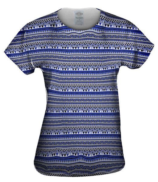 Tribal Blue Aztec Warrior&nbsp;Womens Top