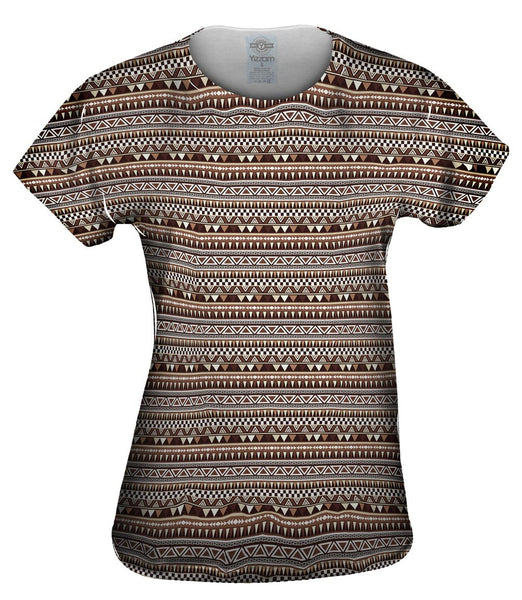 Tribal Brown Aztec Warrior&nbsp;Womens Top
