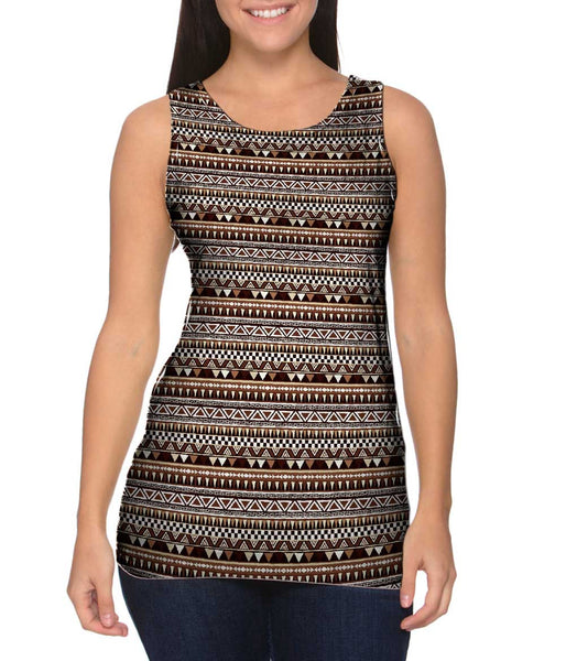 Tribal Brown Aztec Warrior&nbsp;Womens Tank Top