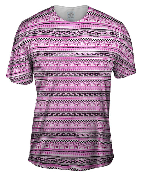 Tribal Pink Aztec Warrior Mens T-Shirt
