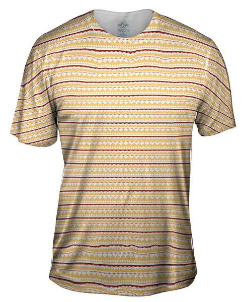 Tribal Red White And Brown Mens T-Shirt