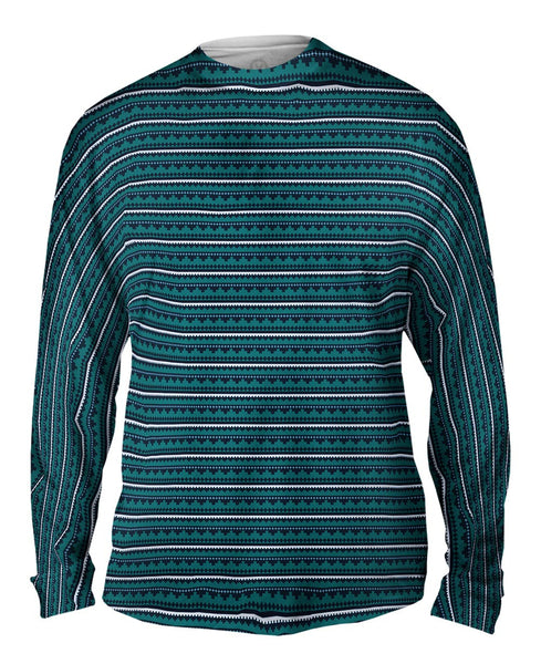 Tribal Blueish Fun Mens Long Sleeve