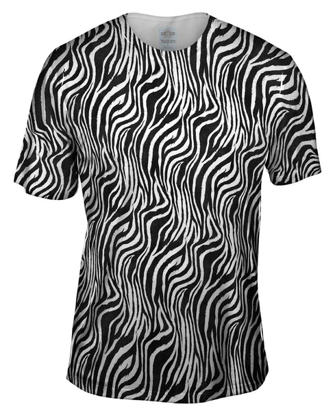 Tribal Zebra Skin Safari Mens T-Shirt