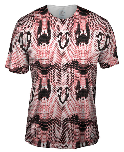 Pink Cobra Snake Skin Mens T-Shirt