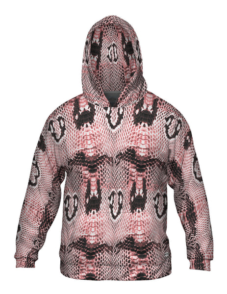 Pink Cobra Snake Skin Mens Hoodie Sweater