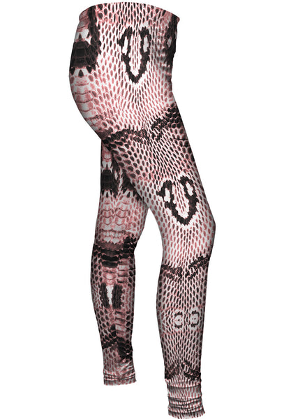 Pink Cobra Snake Skin Womens Leggings