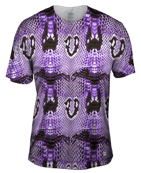 Purple Cobra Snake Skin Mens T-Shirt
