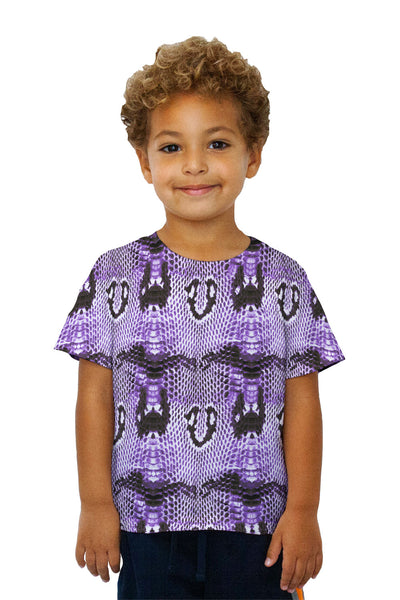 Kids Purple Cobra Snake Skin Kids T-Shirt