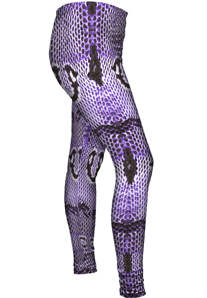 Purple Cobra Snake Skin Womens Leggings