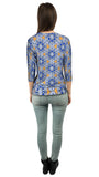 Blue Orange Diamonds Pattern