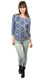 Blue Orange Diamonds Pattern