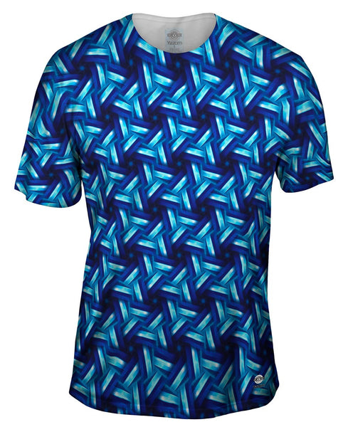 Blue Sky Black Sea Murano Pattern Mens T-Shirt
