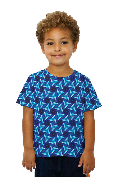Kids Blue Sky Black Sea Murano Pattern Kids T-Shirt