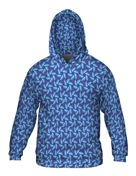 Blue Sky Red Waves Murano Pattern Mens Hoodie Sweater