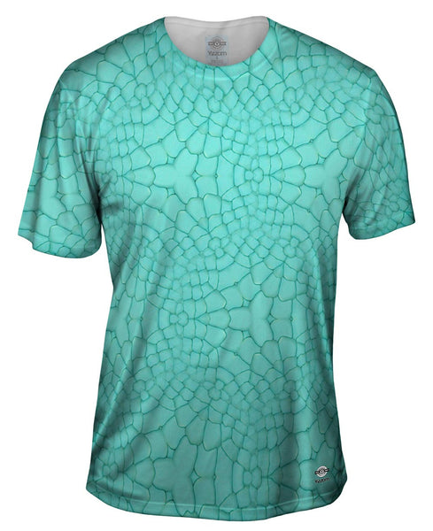 Trippy Aqua Snake Skin Mens T-Shirt