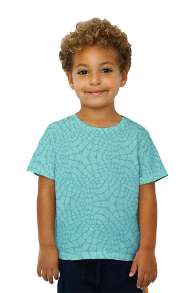 Kids Trippy Aqua Snake Skin Kids T-Shirt