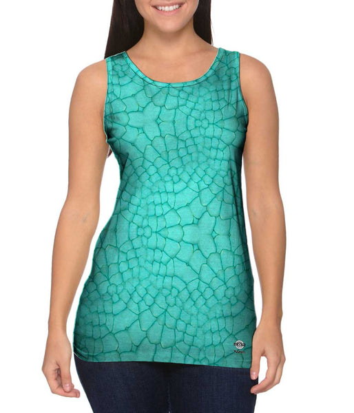 Trippy Aqua Snake Skin&nbsp;Womens Tank Top