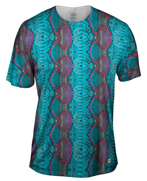 Sunrise Snake Bi Color Skin Pattern Mens T-Shirt