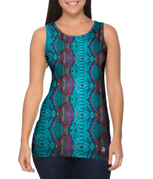 Sunrise Snake Bi Color Skin Pattern&nbsp;Womens Tank Top
