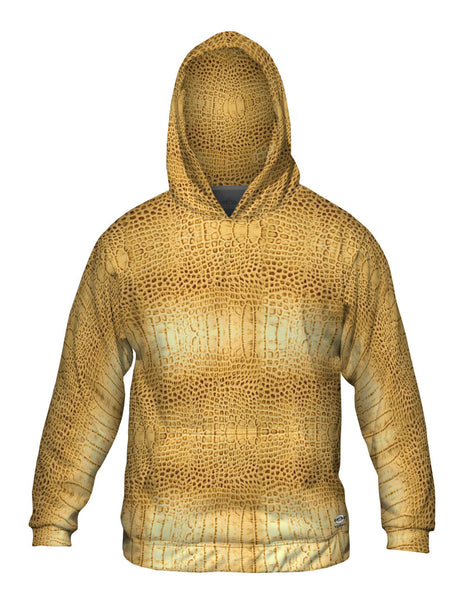 Golden Snake Skin Pattern Mens Hoodie Sweater