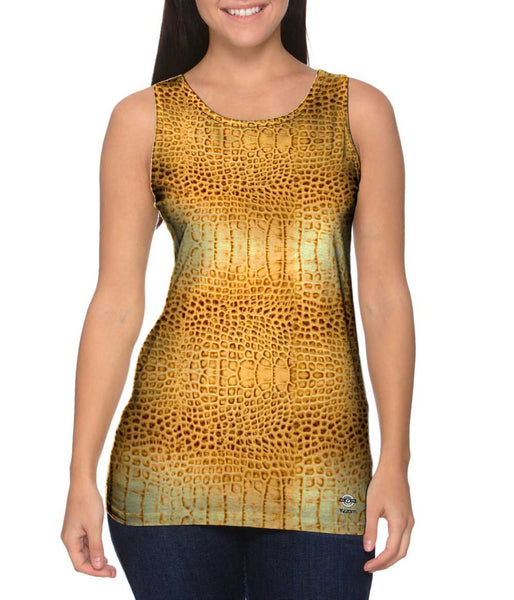 Golden Snake Skin Pattern&nbsp;Womens Tank Top