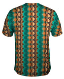 Golden Aqua Snake Skin Pattern