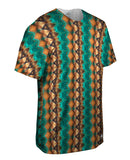 Golden Aqua Snake Skin Pattern