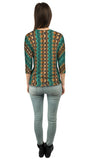 Golden Aqua Snake Skin Pattern