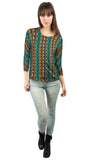 Golden Aqua Snake Skin Pattern