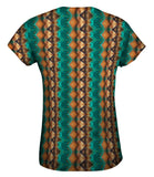 Golden Aqua Snake Skin Pattern