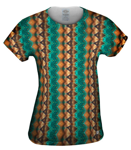 Golden Aqua Snake Skin Pattern