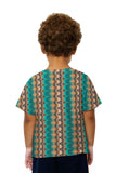 Kids Golden Aqua Snake Skin Pattern