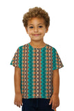 Kids Golden Aqua Snake Skin Pattern