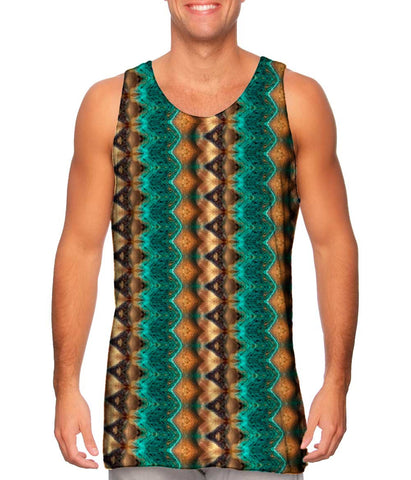 Golden Aqua Snake Skin Pattern